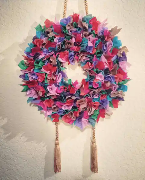 Wreath from Tissue Paper